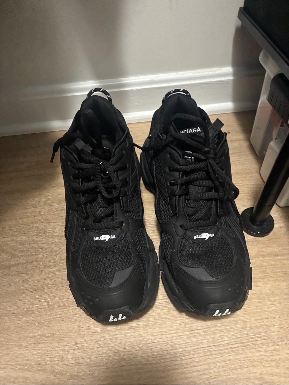 Balenciaga Men's Triple S Sneakers - All Black Chunky Runner
